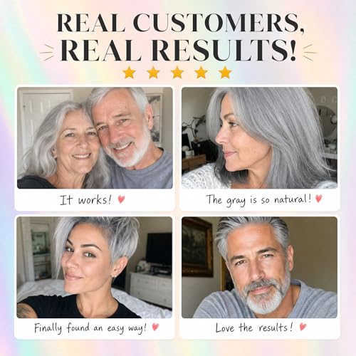 Silver Gray Hair Dye Shampoo - 3-in-1 Color & Condition