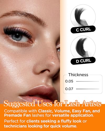 BEYELIAN Easy Fan Volume Lash Extensions 0.05 D Curl 8-15mm