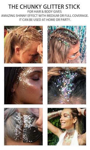 Face & Body Glitter Stick - Waterproof Shimmer Makeup