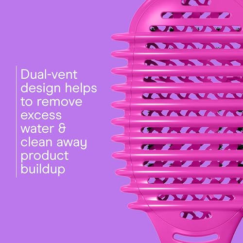 Conair Curl Define Pro Detangler Brush for Curly Hair - Hot Pink