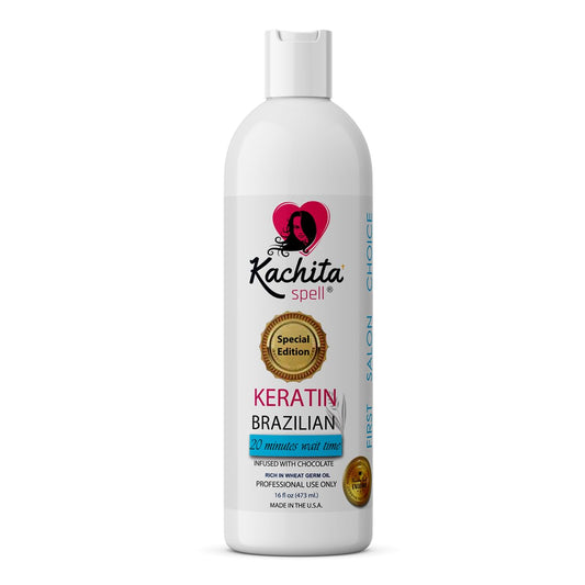 New Brazilian Keratin Chocolate Treatment Kachita Spell - Hair Straightening Made in USA (16 floz)