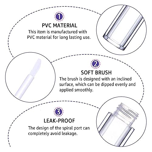 AMORIX 24 Pack Rhinestone Lip Gloss Tubes + 24 Pack Pearl Lip Gloss Tubes