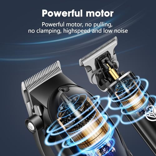 HIENA PRO Professional Hair Clippers Set for Men - Cordless & Rechargeable