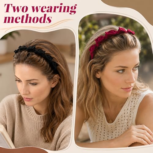 3-Piece Headband with Clips Set for Bangs - Stylish Hair Accessories