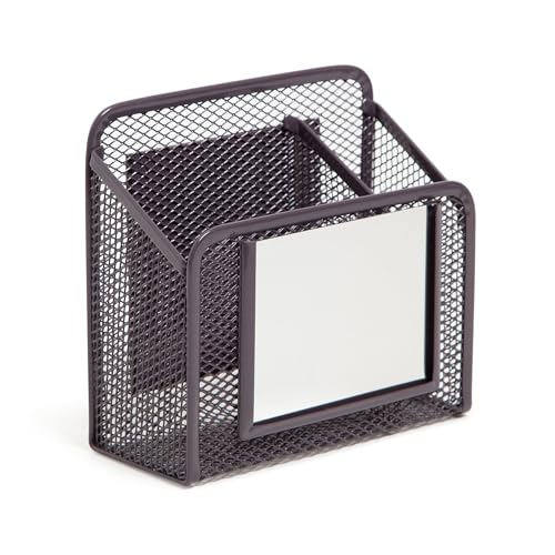 U Brands Dusty Black Magnetic Locker Cup with Mirror & Pencil Holder