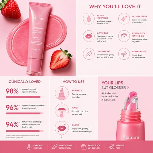Jellicious Tinted Lip Glossy Serum - Strawberry Jelly