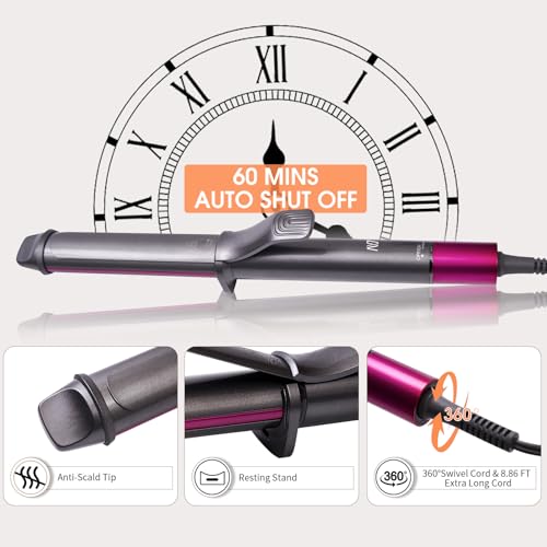 Nycoba 1.25-Inch Ceramic Curling Iron with Adjustable Heat