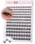 Newcally Wispy Lash Clusters Clear Band 8-16mm D-Curl
