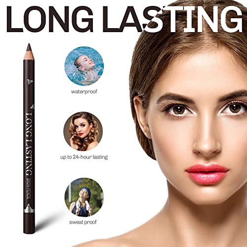 Dark Brown Eyebrow Pencil Set - 12 Waterproof Eyebrow Pens