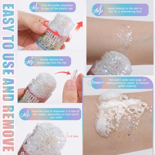 Blue Glitter Stick 32g by DAGEDA – Body & Hair Sparkle