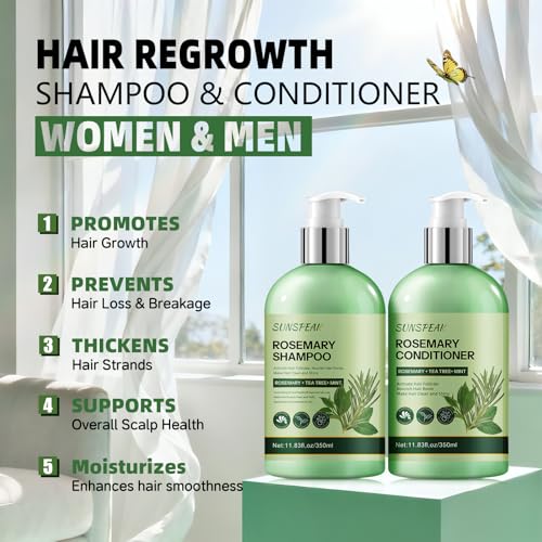 Rosemary Hair Growth Shampoo & Conditioner Set for Thinning Hair