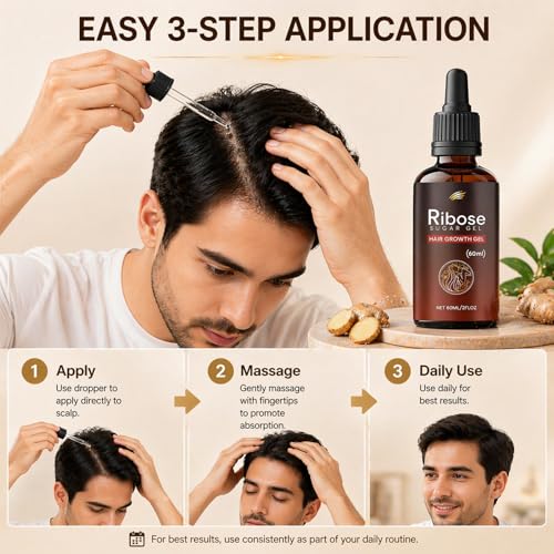 2-Pack Deoxy-D-Ribose Hair Growth Gel for Scalp & Hair Care, 60ML