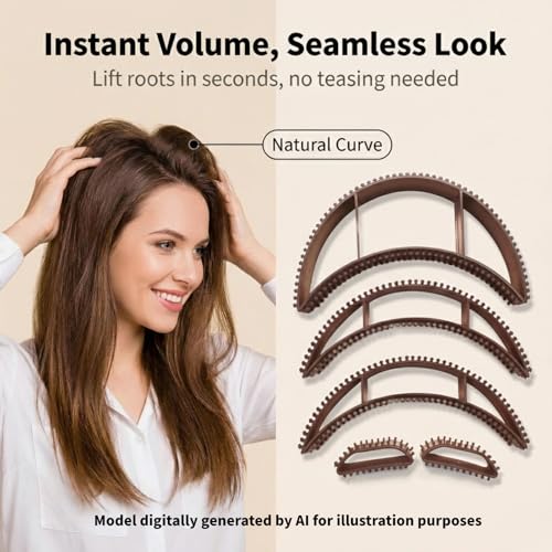 5 Pcs Bump It Hair Accessory Invisible Fluffy Pad Set Styling Tool