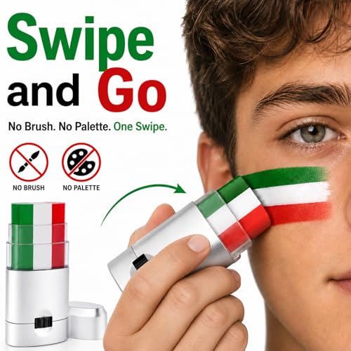 Mexican Flag Face Paint Stick - Waterproof, 2 Pack