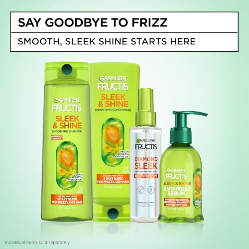 Garnier Fructis Sleek & Shine Shampoo & Conditioner Set - 72hr Frizz Control