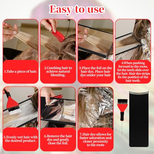 Balayage Board 2-Pack with Teeth & Hair Dye Comb Brush