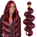 #99J Burgundy Body Wave Human Hair Bundle - 14 Inch, 100g