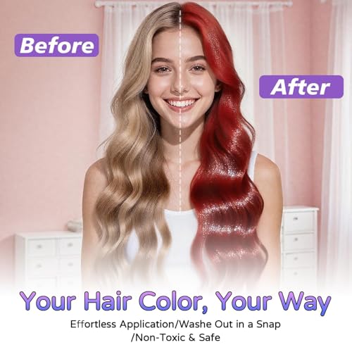 12 Color Glitter Hair Chalk – Shimmer & Sparkle