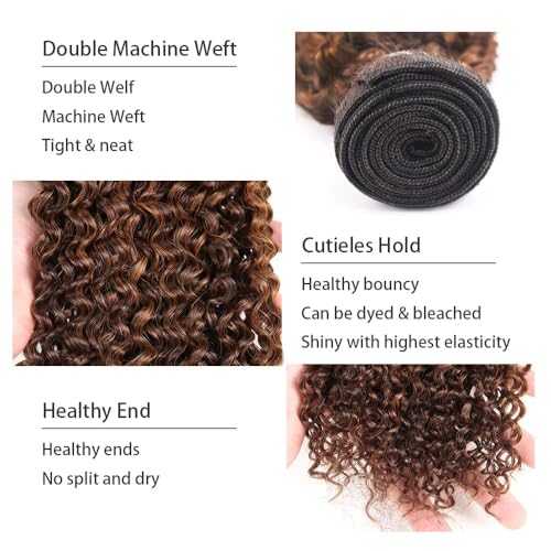 Kinky Curly Human Hair Bundle 4/30 28 Inch 100g