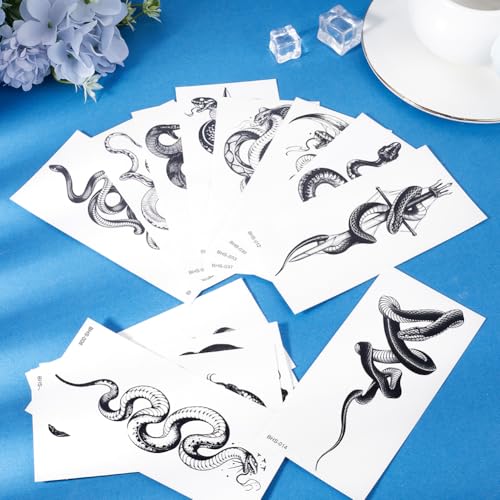 Snake Temporary Tattoos, 20 Sheets Waterproof Stickers
