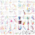 10 Sheet Music Note Temporary Tattoos,Cute Music Notes Tattoos Stickers for Birthday Party Supplies Favors, Waterproof Fake Instrument Note Tattoo for Women Body Art Decor Q857