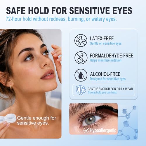 Waterproof Lash Cluster Glue 72H for Sensitive Eyes
