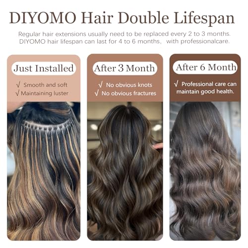 Microlink Hair Extensions Human Hair #18/613 Dark Blonde Highlight Golden Blonde 22 inch Smooth and Invisible Micro Loop Remy Hair 30g/pack Micro Link Microbead Human Hair Extensions