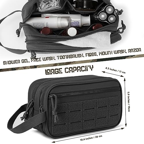 Tactical Toiletry Bag for Men - Military MOLLE Dopp Kit
