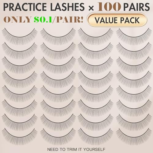 100 Pairs Lash Extension Practice Kit – Mannequin Head Training Lashes