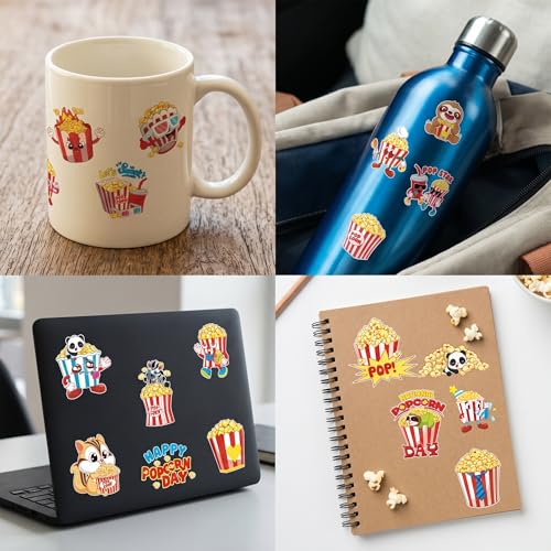 96 Popcorn Temporary Tattoos for Kids | Movie Party Favors
