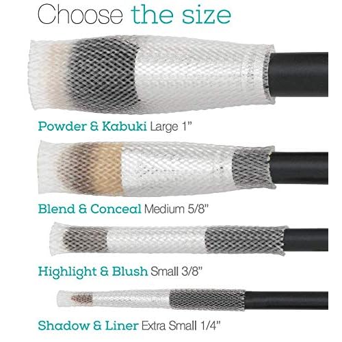 Variety Pack Clear ? Protect and Shape Your Makeup Brushes, 6-Pack (Large, Medium, Small, X-Small) ? Eco-Friendly, Made in USA