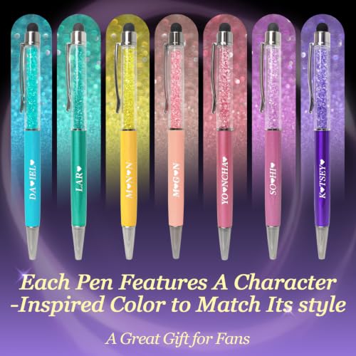 Katseye K-Pop Ballpoint Pens Set - 7-Piece Fan Collection with Stylus