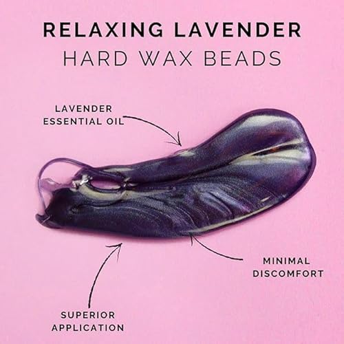 GiGi Hard Wax Beads for Hair Removal - Relaxing Lavender, Waxing Beads for Face, Body, and Sensitive Areas, 14 oz