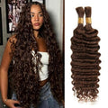 #4 Chocolate Brown Braiding Hair 2 Bundles 28 Inch