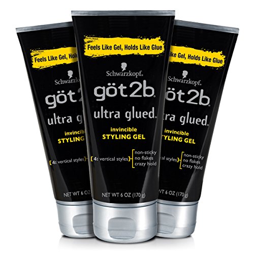 Got2b Ultra Glued Invincible Styling Hair Gel, 6 oz (Count of 3)