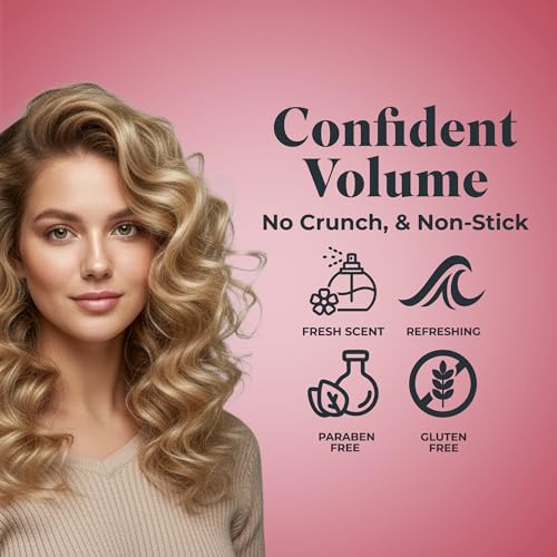 White Rain Volumizing Mousse for Hair Volume - 3 Pack 5 oz Each, Lightweight Styling Volume Hair Mousse for Women, Frizz Control & Root Lift, Fresh Scent