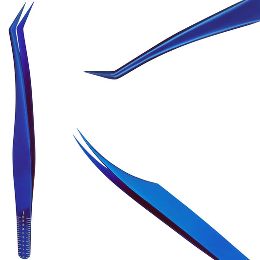 Eyelash Extensions Tweezers 3 Pieces Dolphin Shaped Tweezers and Curved Tip Tweezers for Eyelash Extensions Precision Lashes Tweezers Professional Tools for Isolation Classic Tweezers