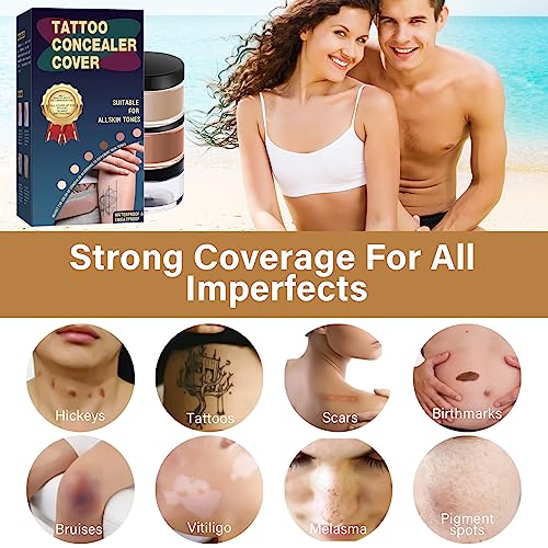 Waterproof Tattoo Cover Up Makeup - 2-Color Concealer Set