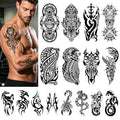 Tribal Totem Temporary Tattoos - 23 Sheets Half Sleeve