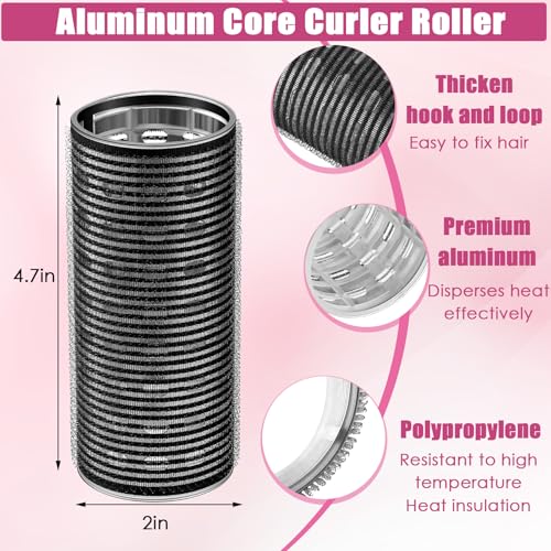 WILLBOND 4 Pc Thermal Hair Rollers with Aluminum Core
