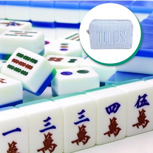 Sunnymove Thickened Mahjong Tile Storage Bag with Zipper - 10.4"x5.6"