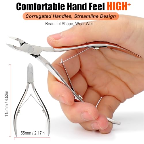 LePinko Professional Cuticle Trimmer Kit - 7mm Jaw Stainless Steel Nipper