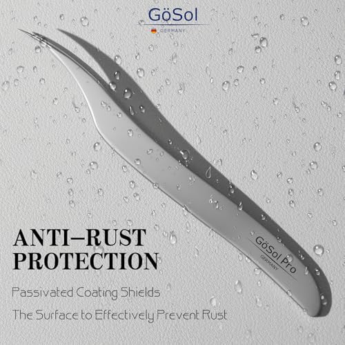 Pro Lash Tweezers for Eyelash Extensions, Professional Dolphin Isolation Eyelash Tweezers for High Precision Pick/Fan/Wiggle/Apply; 420 Stainless Steel Lash Tweezer for Volume & Classic Lashes