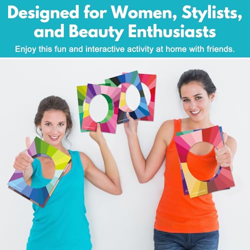 Poxo Color Analysis Draping Kit for Personal Style & Makeup – 36 Color Frames & Guide