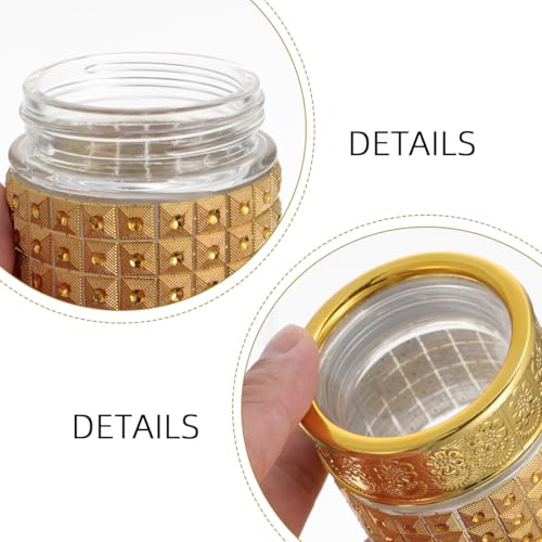 Mipcase Luxury Small Glass Bottles 4-Pack 10G Refillable Cosmetic Containers with Lids for Creams Lotion Storage Travel and Beauty Care
