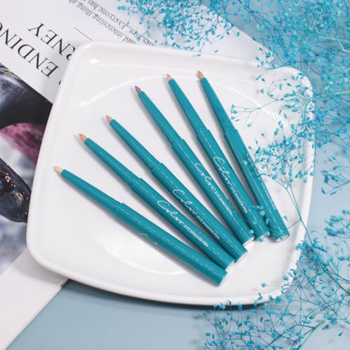 Professional Waterproof Eyeshadow Stick, Turquoise Blue, 24-Hour Smudge-Proof Eye Liner Pencil, Long-Lasting Smooth Application (06# light skin)