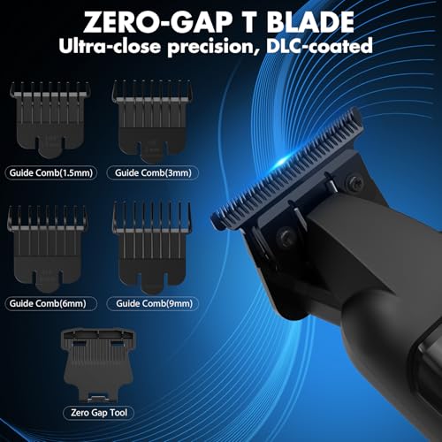 GenTant Professional Hair Trimmer Kit for Men - Cordless T-Blade Clippers