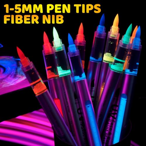 10-Color Glow in the Dark Face & Body Paint Pen Set