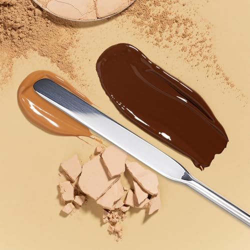 Stainless Steel Makeup Spatula, Double-Head Foundation Applicator (2-Piece)