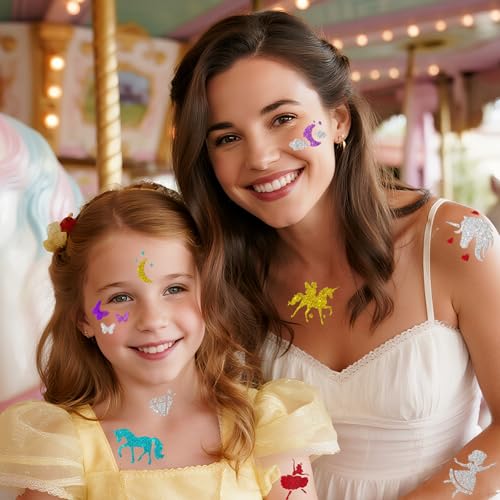 Temporary Tattoo Markers + 142 Stencils for Kids